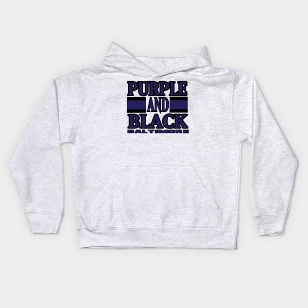 Baltimore LYFE Purple and Black Football Colors! Kids Hoodie by OffesniveLine